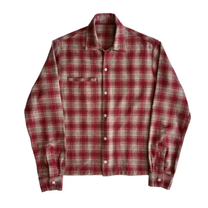 The Sunday Hidden Rivet Shirt Red (1)